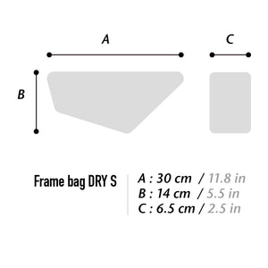 XTOURING Frame Bag Dry S / Top Tube Bag Dry Cyber-camo Diamond Black BUNDLE