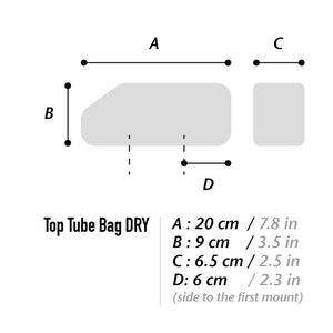 XTOURING Frame Bag Dry S / Top Tube Bag Dry Honeycomb Iron Grey BUNDLE