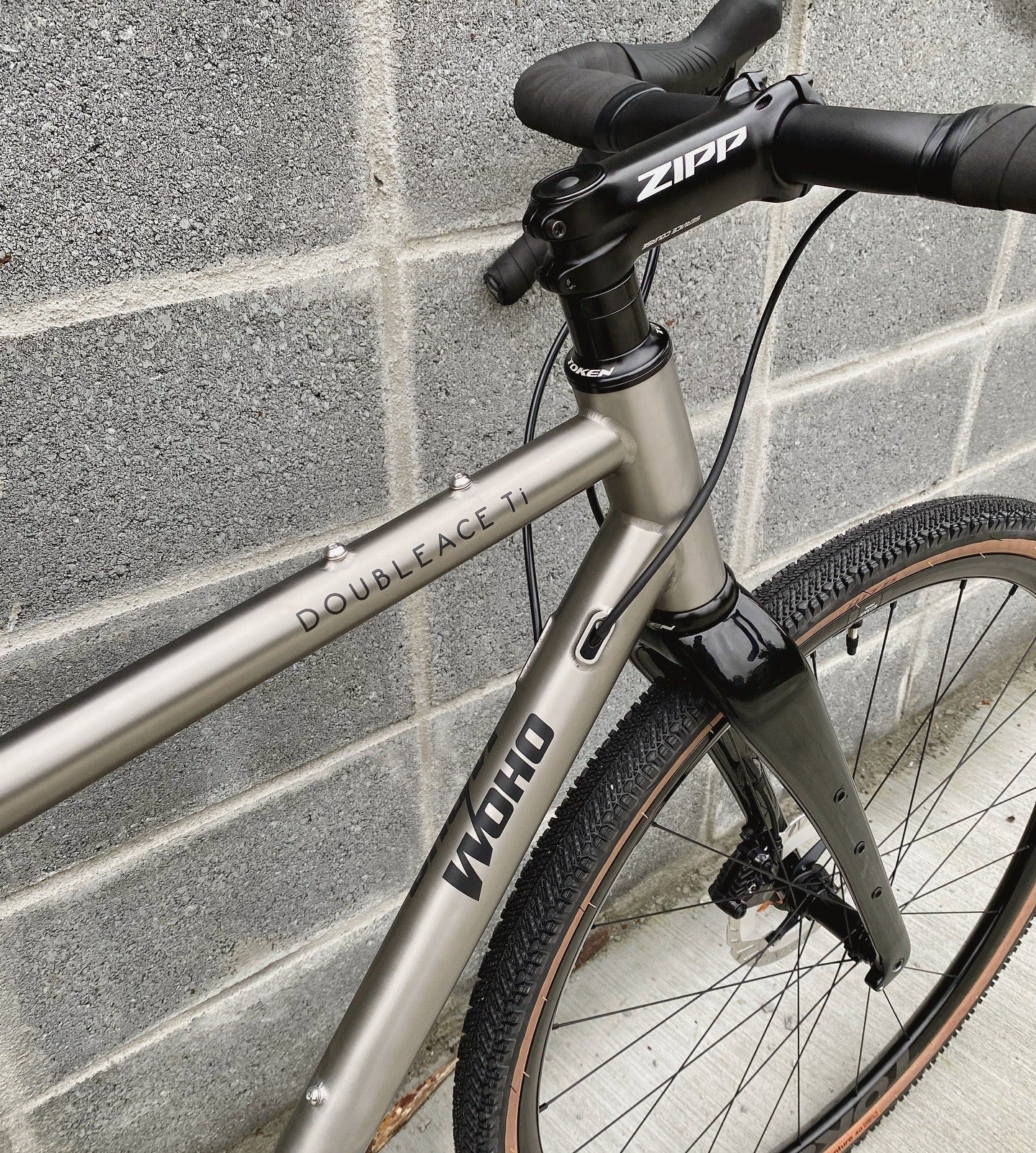 titanium flat bar gravel bike Double Ace Titanium GRAVEL
