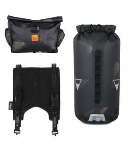 XTOURING Lenkertaschensystem (Gurt+Trockentasche+Acc Pack Dry) Cyber-Camo Diamond Black