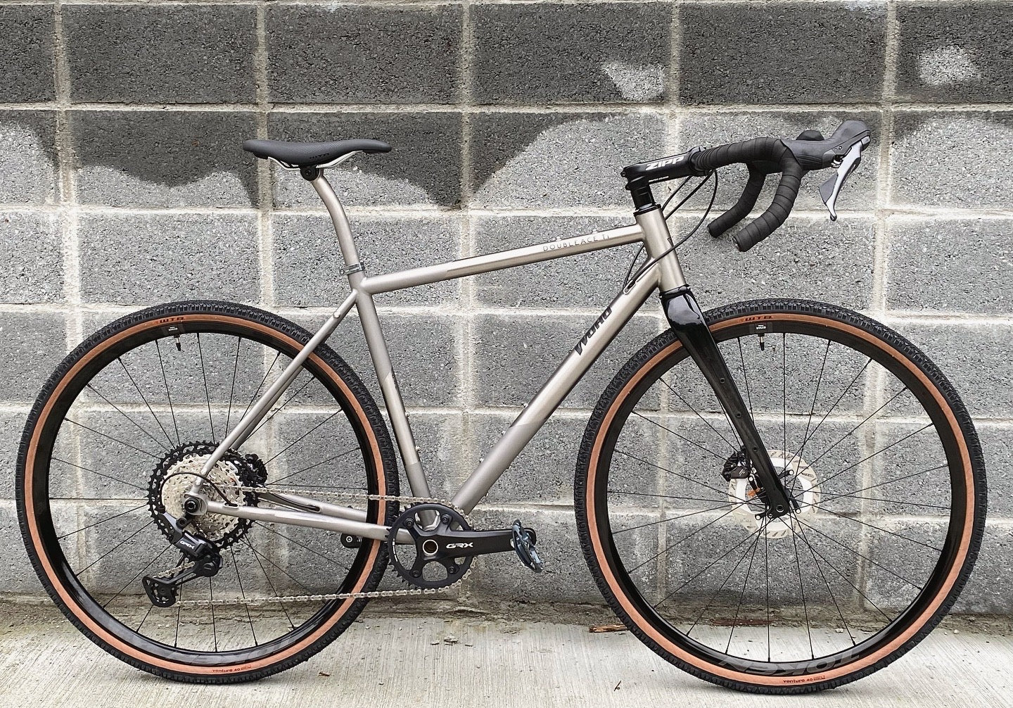 Double Ace Titanium GRAVEL Complete Bike Standard Raw (Brushed/Sandblast)