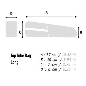 XTOURING Top Tube Bag Long Cyber-Camo Diamond Black