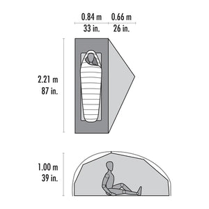 Tente ultralégère pour 1 personne MSR® FreeLite™ 1 (version mise à niveau 2022) 