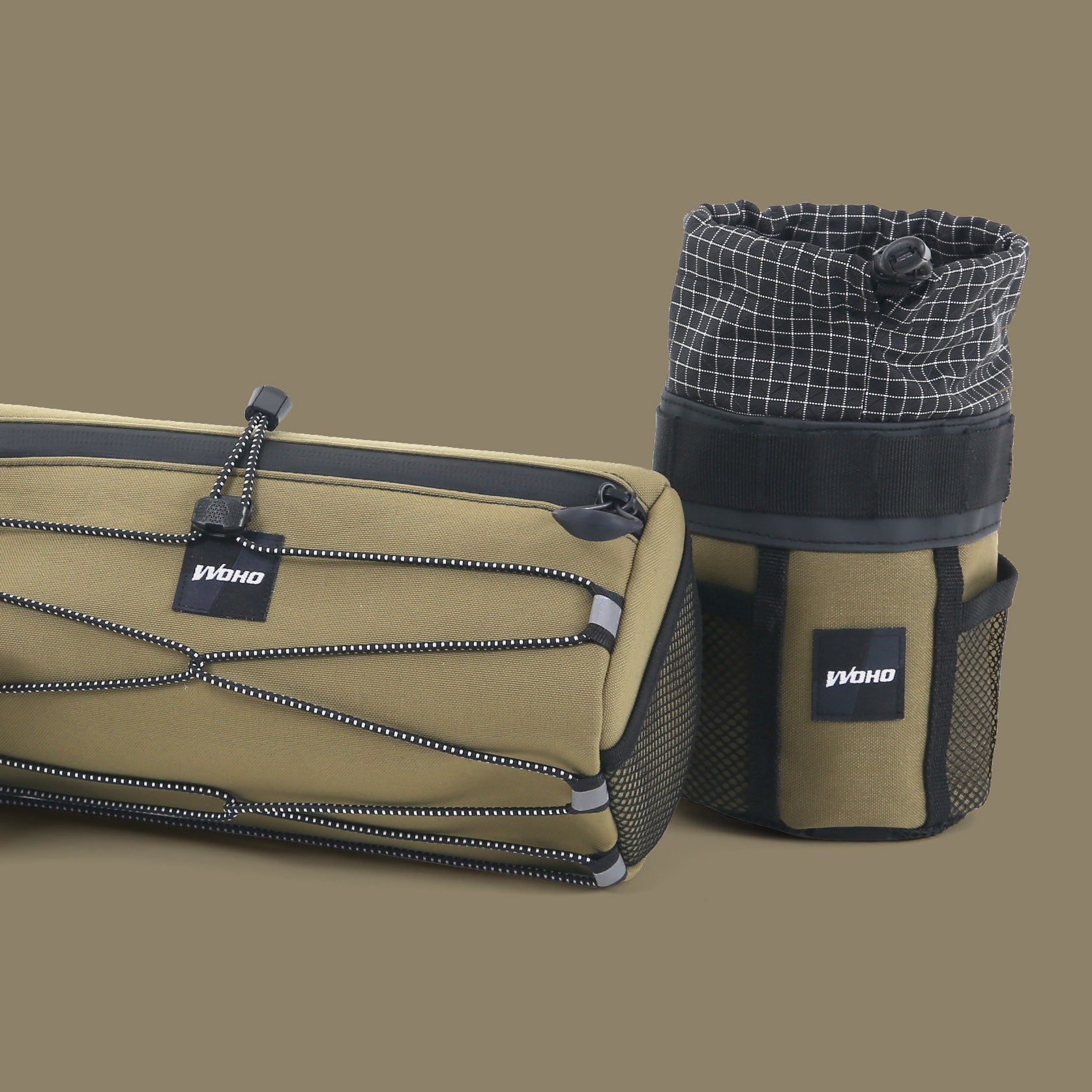 ColorGrind Lenkertasche + Almighty Getränkehalter im Set – WOHO BIKE ADVENTURE & BIKEPACKING