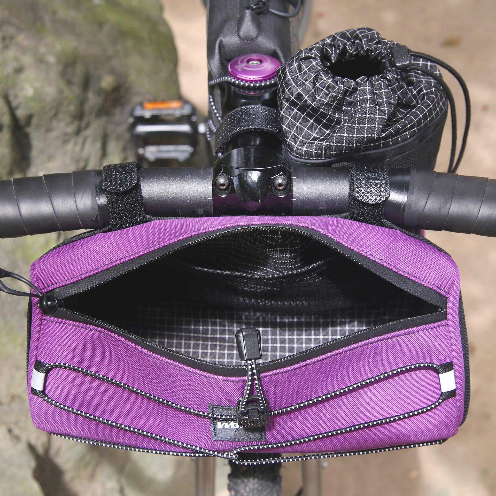 lenkertasche mit getränkehalter ColorGrind Lenkertasche + Almighty Getränkehalter im Set – WOHO BIKE ADVENTURE & BIKEPACKING