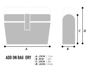 Système de sac de guidon XTOURING (harnais de guidon + sac sec + pack Acc Dry) nid d'abeille gris fer