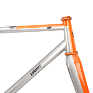 Vélo tout route Double Ace Columbus | (Argent métallisé/Orange)