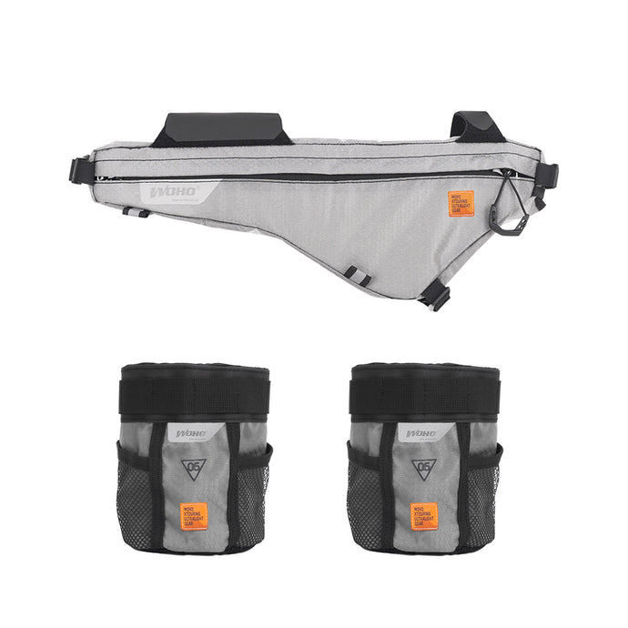 XTOURING Frame Bag + Almighty Cup Bundle Honeycomb Iron Grey