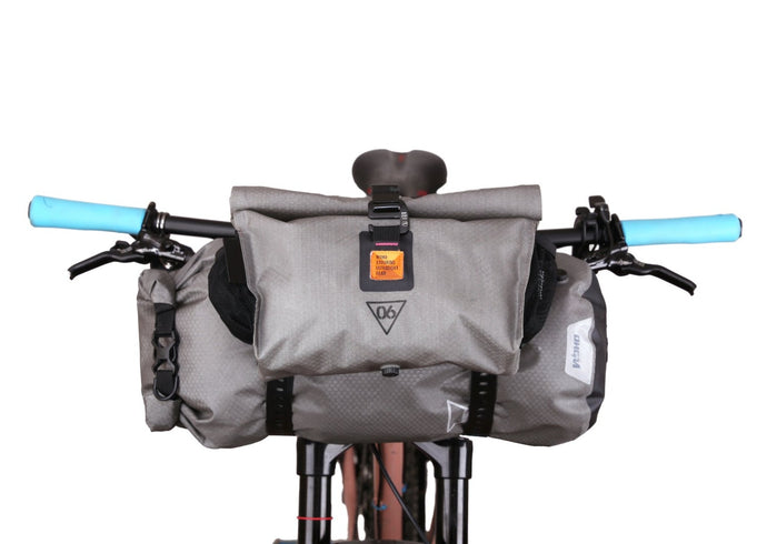 Système de sac de guidon XTOURING (harnais de guidon + sac sec + pack Acc Dry) nid d'abeille gris fer